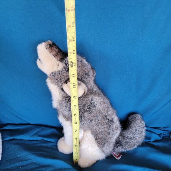 Douglas Realistic Wolf Plush Stuffed Animal Raina - Picture 3 of 4
